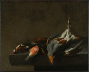 Stilleben av døde fugler, ca. 1660